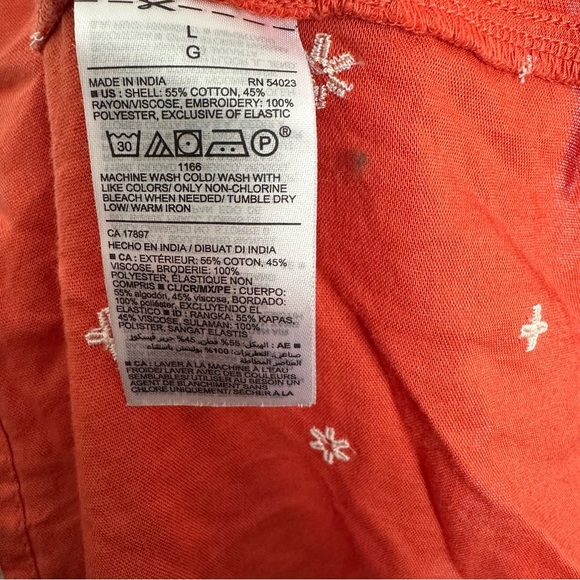 Fit & Flare Smocked Embroidered Midi Dress Old Navy Size L - Picture 7 of 8